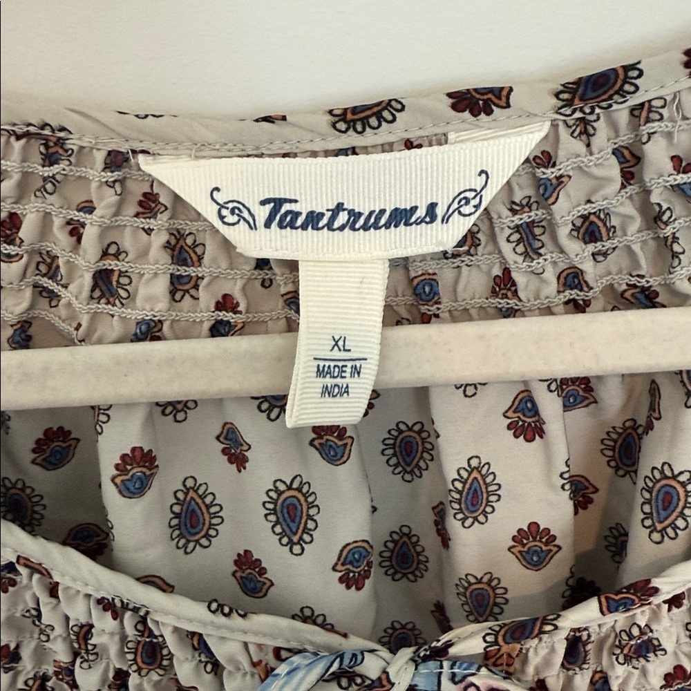 Tantrums Multicolor Floral and Geometric Blouse Size XL - Picture 2 of 5